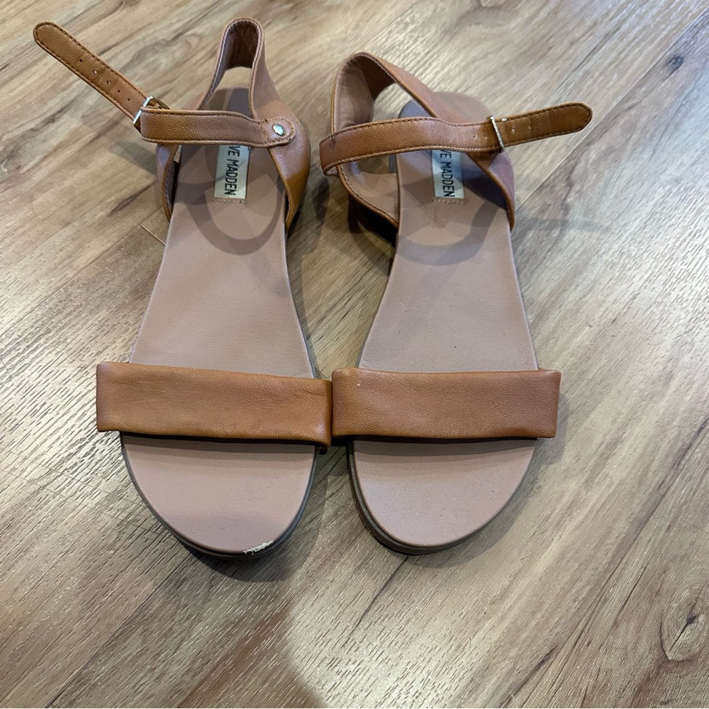 Steve Madden Brown Strap Sandals